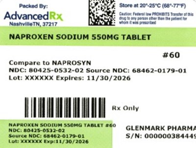Naproxen Sodium 55mg #60 (Naproxen Sodium 550mg 80425 0532 02)
